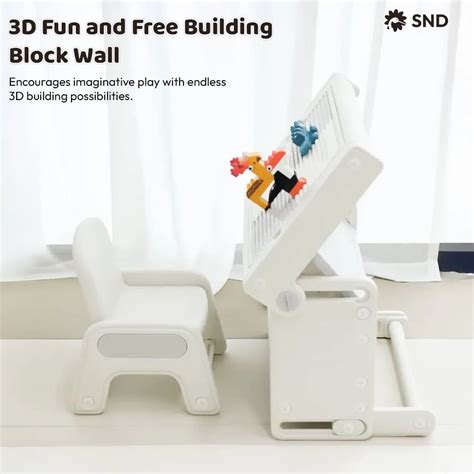 8-in-1 Multifunctional Folding Building Block Table and Chair Set