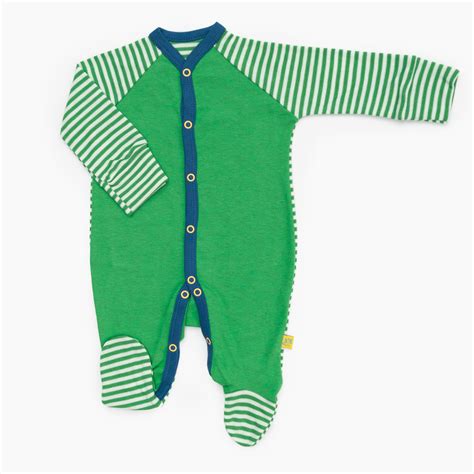 Baby Grow, Green Stripe - Baby : SilverGuard, Antibacterial bedding ...