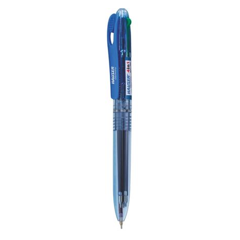 Hauser 4 In 1 Retractable Ball Pen Box Pack | Durable Transparent Body ...