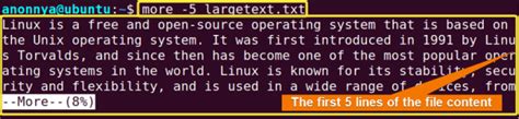 More Command in Linux 的图像结果