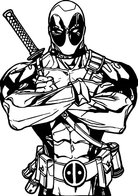 Printable Coloring Pages Deadpool