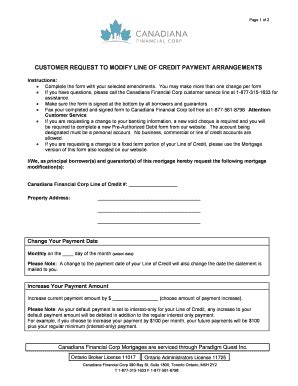 Get Canada Financial Corp Customer Request To Modify Line Of Credit ...