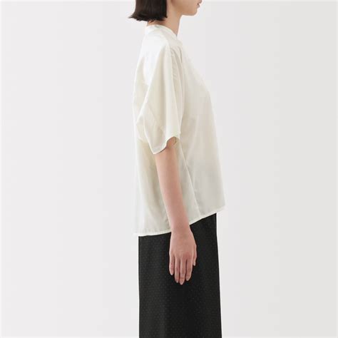 W's Lyocell blended 1/2 sleeve blouse