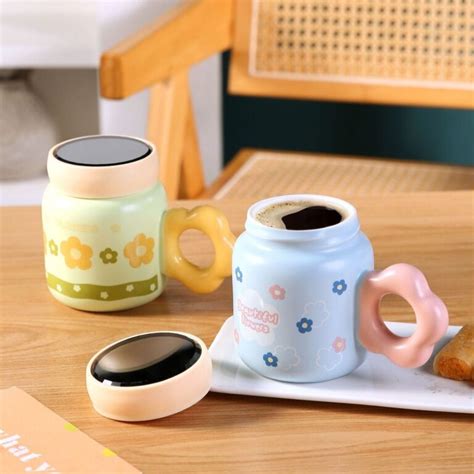 Flower mug with cap – Cute Factory India