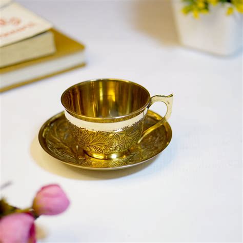 Brass Cup and Saucer Online India | Top Quality Tableware