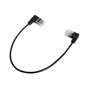 Cablecc Ultra Slim 25cm Cat6a Ethernet Cable RJ45 Right Angled UTP ...