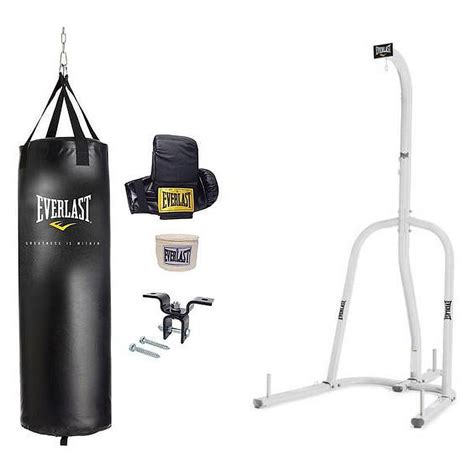 Everlast 70 lbs. Heavy Bag Kit with Everlast Single-Station Heavy Bag ...