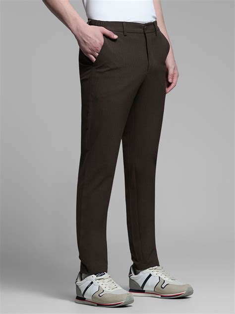 Brown Low Rise Tailored Trousers