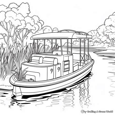 Pontoon Boat Coloring Pages - Free & Printable!