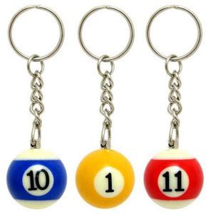 Laxmi Ganesh Billiard Snooker and Pool Ball Key Chain 3pcs Key Chain ...