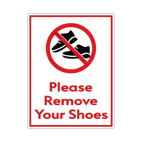 SIGN EVER Please Remove Your Shoes Sign Board for Bank Office Hospital ...