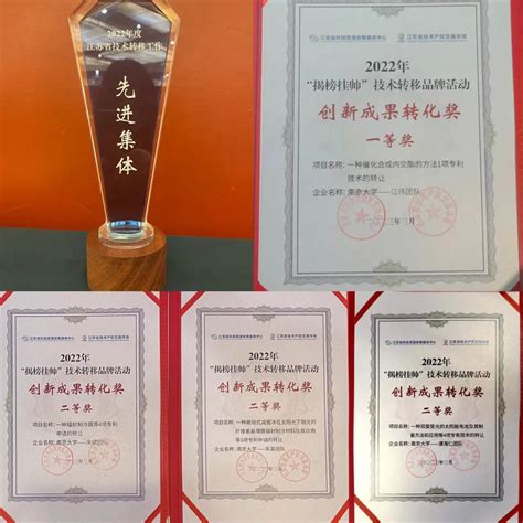 南京大学荣获“2022年度江苏省技术转移工作先进集体” 系列奖项