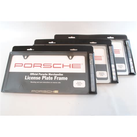 Porsche License Plate Frame Stainless Steel Slimline (multiple colors available) | Renn Part