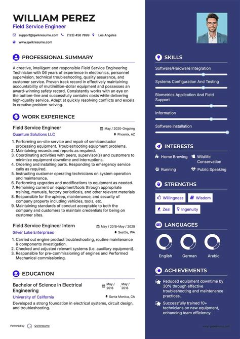 Field Service Engineer Resume