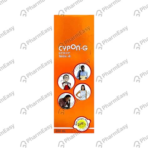 Cypon G Ginger Flavour Bottle Of 200ml Syrup: Uses, Side Effects, Price ...