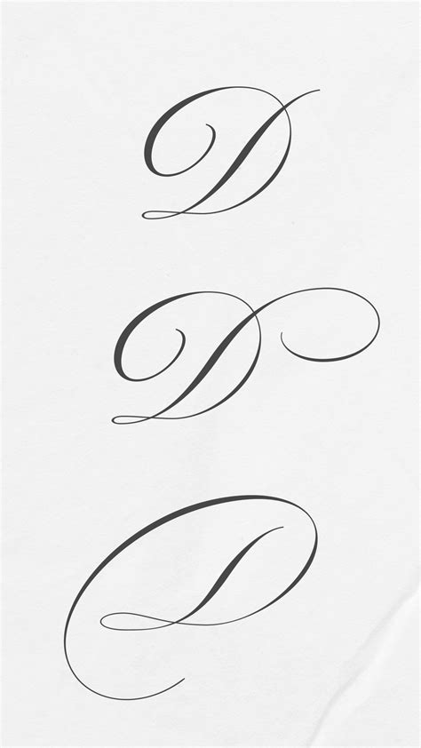 Elegant Letter "D" Variations with Beyond Perfection Script Font ...