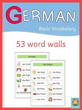 Image result for Basic German Vocabulary