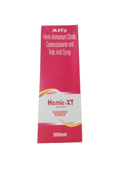 Buy Hemic XT Ferric Ammonium Citatre Cyanocobalamin and Folic Acid ...