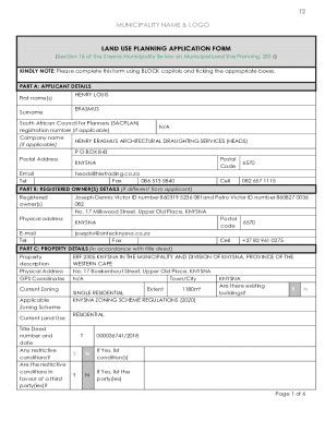 Fillable Online MUNICIPAL PLANNING BY-LAW, 2015 - Cape Town Fax Email ...