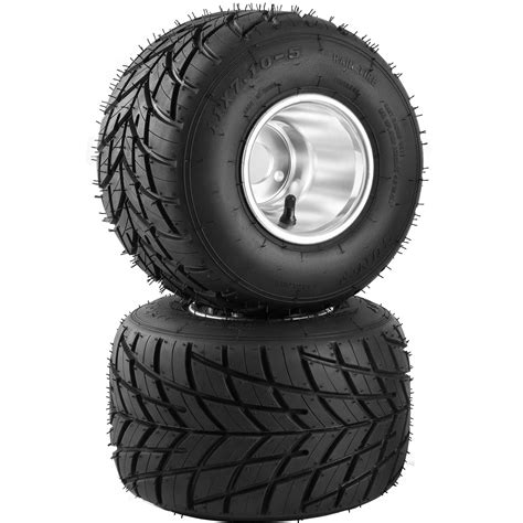 VEVOR Go Kart Tires and Rims, 2pcs Front Tires Rims, Go Cart Wheels and ...