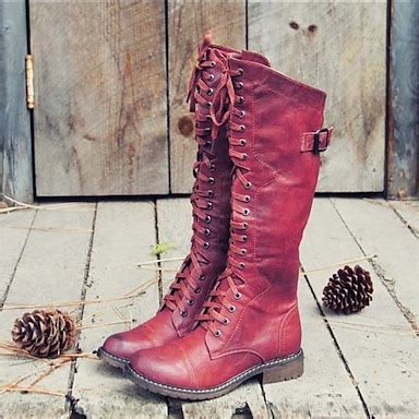 Verde Ejército Rojo Botas de mujer | Renueva tu guardarropa a un precio ...