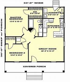 Small 2 Bedroom Floor Plans by Country House Plan 2 Bedrms 1 Baths 1007 Sq Ft 123 Small 2 Bedroom Floor Plans