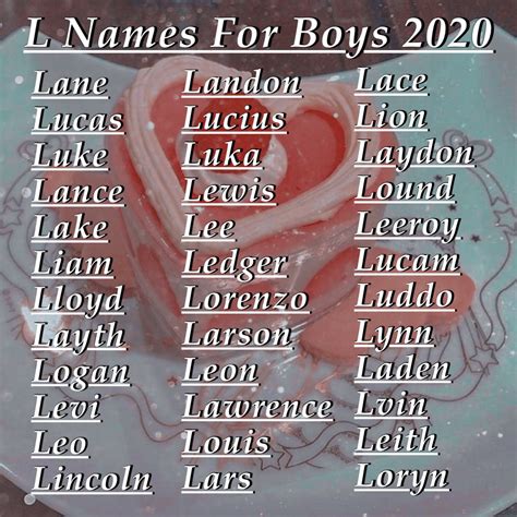 L Names For Boys 2020 | Baby names, Boy names, Southern baby names