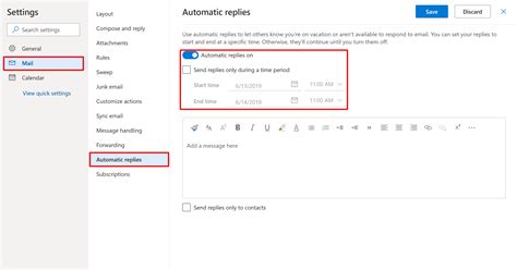 Outlook Away Message