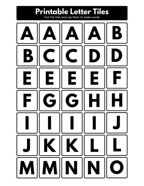 Printable Alphabet Letter Tiles | Printable Alphabet Letters