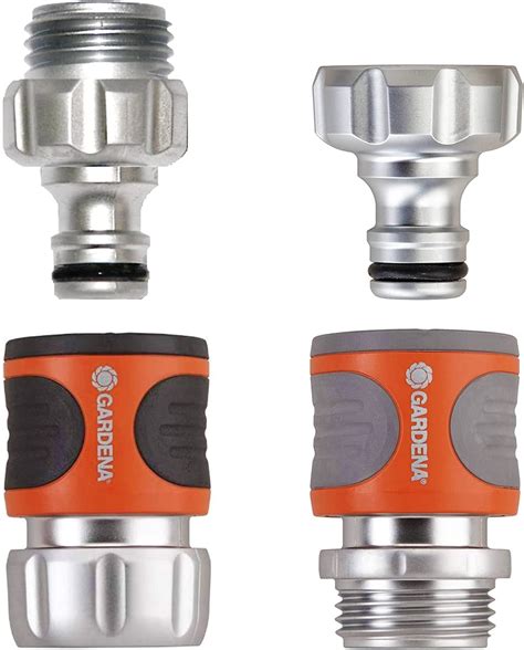 Gardena 39042-M | Heavy Duty 4 Piece Premium Metal Quick Connector ...