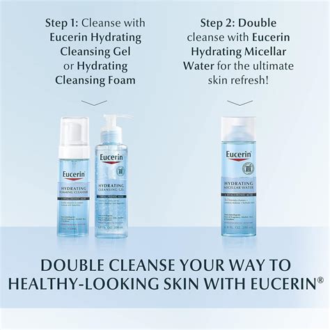 Eucerin Hydrating Foaming Daily Facial Cleanser with Hyaluronic Acid ...