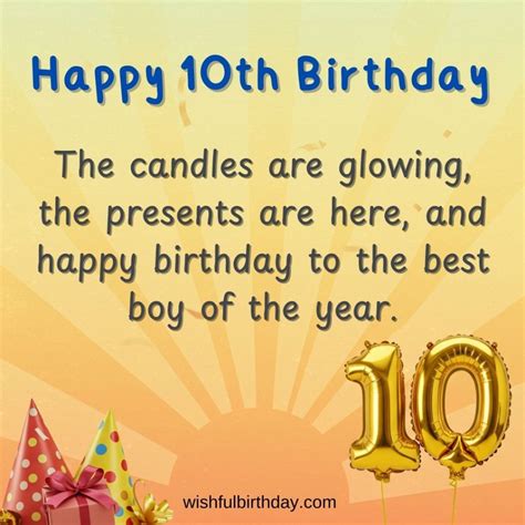 155 Happy 10th Birthday Wishes & Images Kids Will Always Remember ...