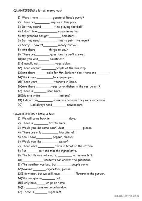 Much Many And A Lot Of - FDPLEARN