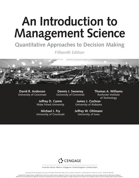 SOLUTION: An introduction to management science quantitative approach ...