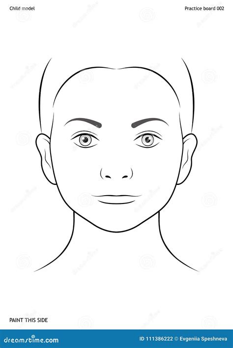 Child Face Outline Drawing