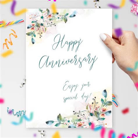 Personalized Anniversary Card Template Template Editable Online