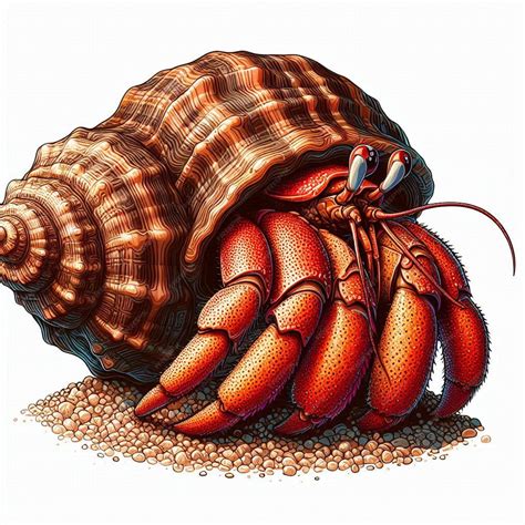 Premium Vector | A cute Hermit Crab Cartoon vector art illustration ...