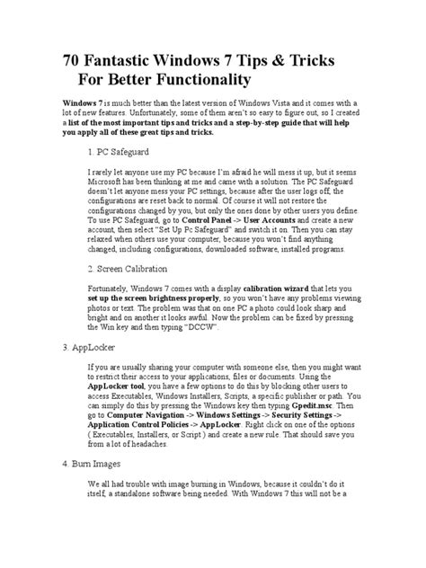Windows 7 Tips 的图像结果