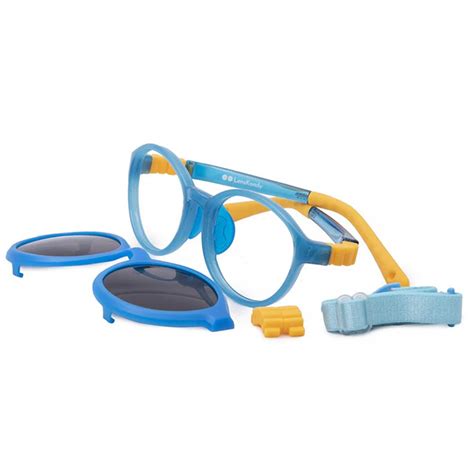 Blue Full Rim Round Flexible Clip On Eyeglasses ( 8-12 Yrs ) – LensKandy