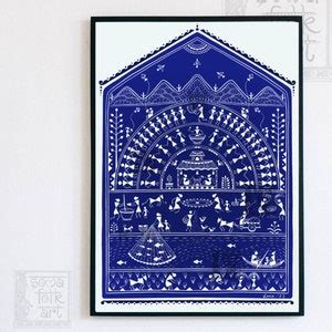 Buy Print Warli Art, Harvest Festival, Indian Tribal,desi Folk Wall Art ...