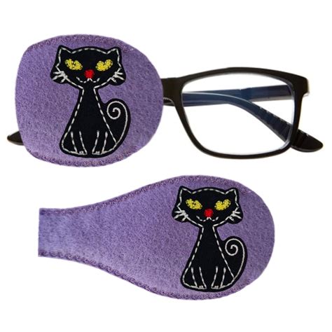 Black Cat Eye Patch for Glasses, Amblyopia Treatment - Etsy