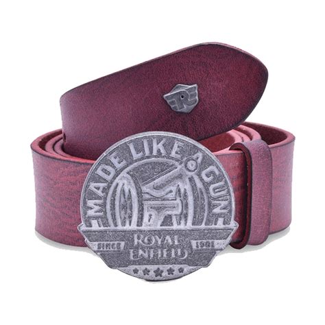 Royal Enfield Red Treated Leather Belt Length 30" (RLCBEB000021 ...