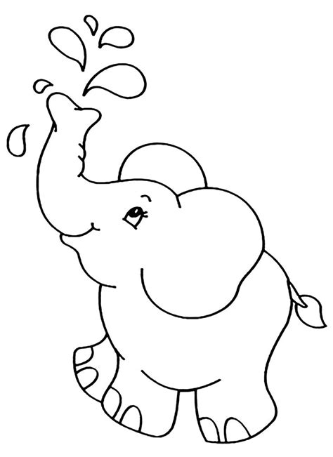 elephant drawing printable