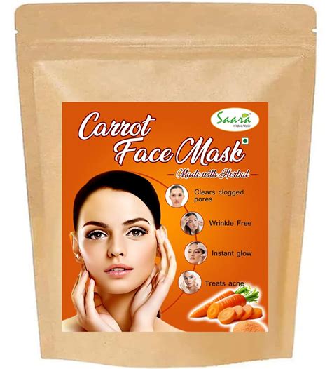 Buy Saara HERBAL FRESH Carrot Face Mask, 850g, Soothes Dry Skin, Reduce ...