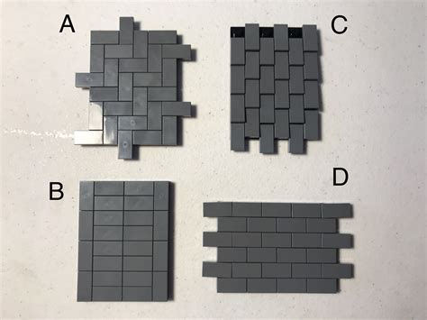 All of these patterns use 1x2 tiles. (A) Floor Tiles (B) Floor/Pathway ...