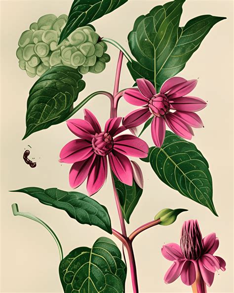 Vintage Botanical Illustrations Digital Graphic · Creative Fabrica