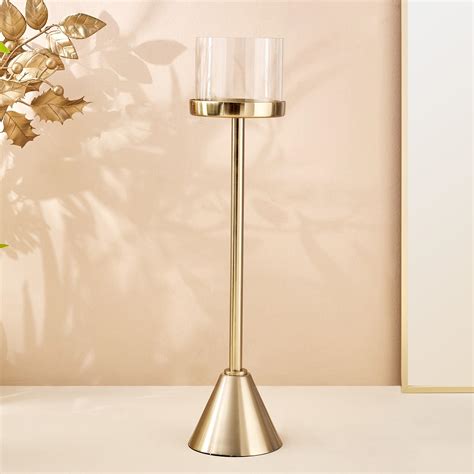 Buy Splendid Terra Roza Glass Pedestal T-Light Holder from Home Centre ...