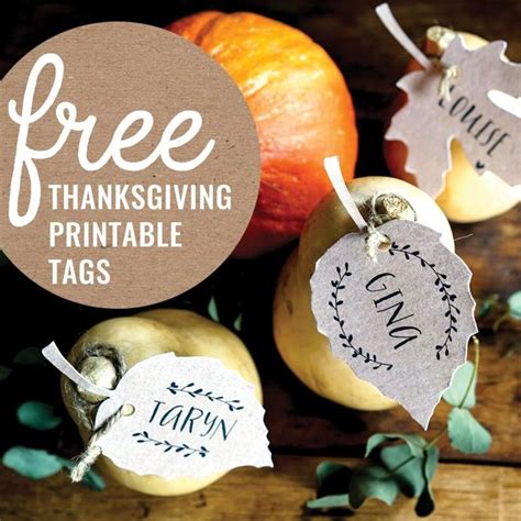 Thanksgiving Name Tags - Free Printable