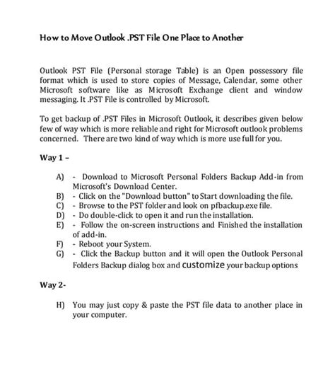 Image result for How to Move PST File