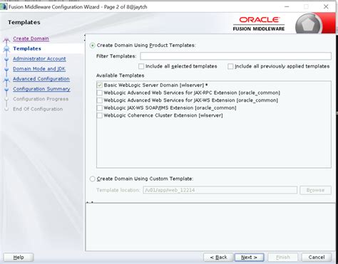 WebLogic Installation 12.2.1.4.0 的图像结果